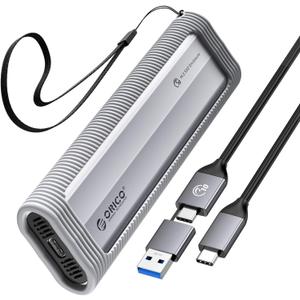ORICO Aluminum M.2 NVMe SSD Enclosure, USB 3.2 Gen 2(10Gbps ) to Tool-Free NVMe PCI-E M.2 SSD Case, Support UASP for M/B&M Keys Size 2230/2242/2260/2280
