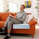 Firm Couch Cushion Replacement 24 * 24 * 6 Inch High Density Foam Replacement Sofa Cushions Wrapped with Polyester Batting Couch Cushion Inserts with Removable Cover