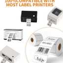 MFLABEL 12 Rolls Thermal Shipping Labels (12,000 Labels) - 2.25 x 1.25 Inch Direct Thermal Perforated Stickers for FBA, Barcode, SKU, Packaging Compatible with Zebra, Rollo, Munbyn Thermal Printers