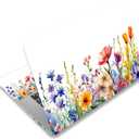 White 12 12.1 13 13.3 14 15 15.4 15.6 in Skin Laptop Sticker Decal, Netbook Skins for Notebook, Universal Vinyl Laptop Decor Cover for Girl Women, Waterproof Art Protector I Colorful Wildflowers