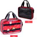 Storage Carrying Bag for Tonies 2 Characters, Travel Case for Tonie Figures, Up to 34 Pieces (Black/Red, Large)