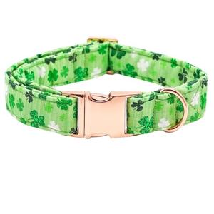 2 x Bobo Rainbow Saint Patrick's Day Dog Collars, Lucky Clover Pet Collar Dog Collar Durable Metal Collar Dog Cute Dog Collars Adjustable Dog Collar for Small Dogs