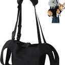 Shinylin Dog Carry Sling Emergency Backpack Pet Legs Support and Rehabilitation Dog Lift Harness Adjustable Lifting Straps Carrier for Senior Dogs Joint Injuries, Arthritis, Hiking, Skiing, Black(S)