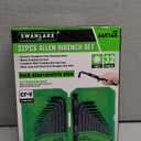 SWANLAKE 32PCS Hex Key Set, Allen Wrench Set Inch/Metric MM(0.7mm-10mm) SAE(0.028"-3/8)