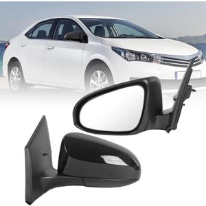 JDMSPEED Left Driver Side View Door Mirror Compatible with 2014-2019 Toyota Corolla with Power Glass Manual Folding Non-Heated Black Replaces TO1320293 (3Pin)