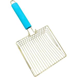 Best Scoop! Exclusive *Soft Handle Large Metal Litter Scoop with Ergonomic Handle, Wide Tines for Quick Release, Comfortable Cushioned Grip, Beautiful Design, Hook for Hanging