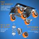 2000 lb Capacity - Heavy Duty Furniture Movers with Wheels and Moving Dolly, Includes Furniture Lifter Jacks Tool Set, Gliders, Sliders, 5 Rollers Casters Cart. Easily Move Furniture, Piano, Equipment