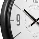 La Crosse Technology 16-Inch Sullivan Black Industrial Quartz Analog Wall Clock - 404-3041C