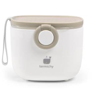 Termichy Baby Formula Dispenser, Portable Formula Dispenser Container with Scoop and Carry Handle for Travel Outdoor Activities for Baby Infant, 500ml (M-Warm Grey)