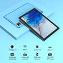 10 inch Tablet Android, 64GB, 1TB Expandable, Quad-Core Processor, 1280 * 800 HD IPS Display, Dual Camera, 6000mAh, Bluetooth,Type-C (Blue)