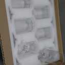 Yaryoung Square 10 oz champagne glasses 12 pk Champagne Flute, Square Unique White & RedG oblets, Dishwasher-safe Clear (12)