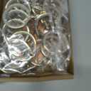 20 Pack Premium Easy Glide Curtain Rings with Clips, Metal Drapery Rings with Silent Nylon Inserts, 2 inch Diameter (1-5/8 inch Inside Diameter) Gold Curtain Rod Clips & Rings for Windows