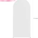 Wokceer 6FT Wedding Arch Cover Spandex Fitted Wedding Arch Covers Round Top Chiara Arch Backdrop Cover for Birthday Party Ceremony Banquet Decoration White