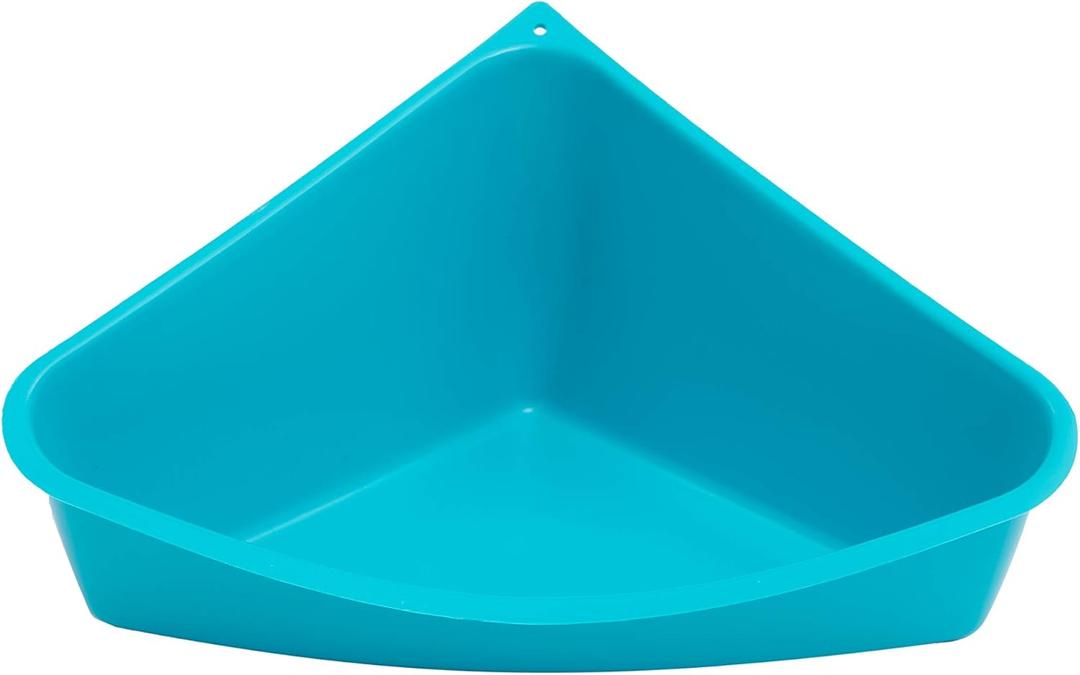 Lixit Corner Litter Pan for Ferrets, Rabbits, Rats, Guinea Pigs and Other Small Animals. (Blue Pack of 1)