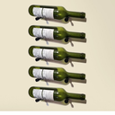 Rack Wall Mounted 5 Bottle Matte Black Metal Vino Pins Single Display Pegs System for Bottles