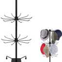 Standing Hat Rack 3-Tier Hat Display Rack Stand Metal Retail Display Stand Cap Organizer Standing Hat Hooks Rotating Display Rack Stand Rotating Jewelry Stands