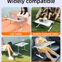 Large Car Seat Tray Table, Foldable Travel Tray for Kids Car Seat, Height Adjustable Car Lap Desk for Laptop Computer Tablet, Rear Seat Food Eating Tray, Car Travel Essentials for Long Trips