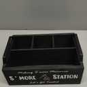 Admired By Nature S'Mores Station, gifts for fire pit, caddy station, smores gift, party station, movie kit gift, organization kit, smores decor, wood tray with handles, hand painted, 1 unit