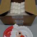 Sliner 200 Pieces Christmas Disposable Plates Santa Paper Plates Christmas Paper Plates, Red and White Party Plates Disposable Plates Serve 200 Guests for Christmas Party Supplies Tableware