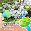 Innobaby Spike Bubble Blower with Mess Free Botanical Bubbles and Dipping Tray - Magic Wand Blows Oodles of Bubbles Without The Mess - Recommended for Speech, Visual & Motor Development - Color: Aqua