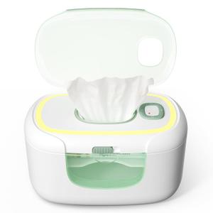 Momcozy New Baby Wipe Warmer, 100pcs Larger Capacity Wipe Dispenser, 10-Min Fast Heating with 4 Temperature Modes, Innovative Spring Design, Silicone & Top Seals,Quick Even Heating, 3-Level Nightlight