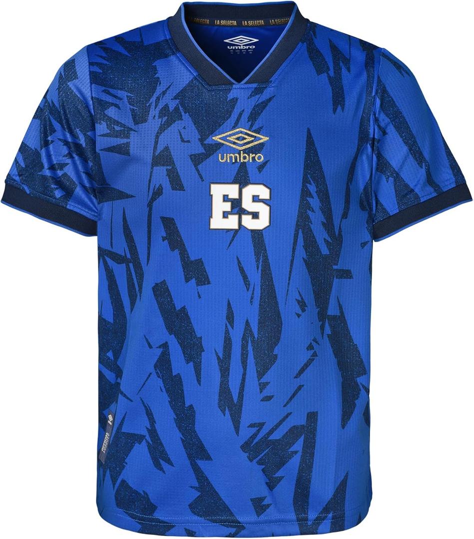 Umbro Youth 23/24 El Salvador National Team Soccer Jersey (Medium, Blue)