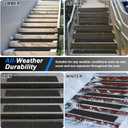SMILOOL Outdoor Stair Treads Non-Slip Step Strips for Wooden Steps 5 Pack 8 x 30 Anti Slip Grip Tape Precut for Outside Stairs, Non Skid Stair Tread Mats Weather Resistant for Outdoors, Black