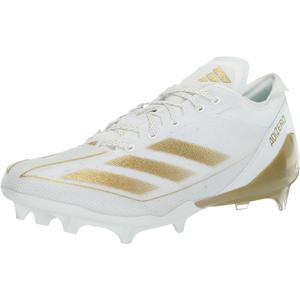 adidas Men's Adizero Electric Football Sneakers (8, White/Gold Metallic/White)