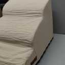 3-Step Dog Ramp and Stairs for Sofa and Chair - Non-Slip Sturdy Pet Steps for Small Dogs and Cats,15.7" H,Beige