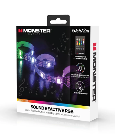 Monster 6.5 Ft Multicolor Sound Reactive RGB
