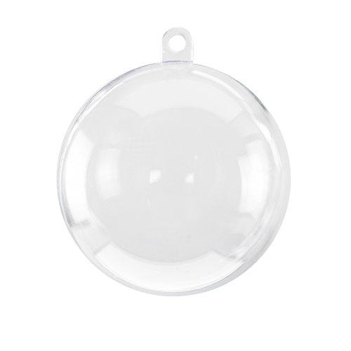 Super Z Outlet Clear Plastic Acrylic Bath Bomb Mold Shells Molding Balls Kit (60mm, 12 Pack)