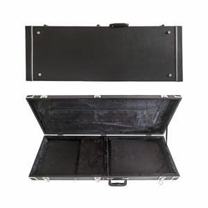 Electric Guitar Hard Case, Rectangle Wooden Hard-Shell Protective Carrying Case for ST TL Style with Lock Latch Padding (Black)