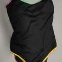 popvil One Piece Swimsuit Tummy Control Womens Bathing Suits Modest Curvy Neon Sexy Sport Swimwear Size Medium