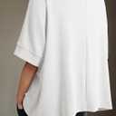 Dokotoo Summer Shirts 2026 Womens Solid T Shirts for Women Loose Oversized Tops Basic Tee (White, M)