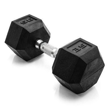 CAP Coated Hex Dumbbell with Contoured Handle, 35lbs