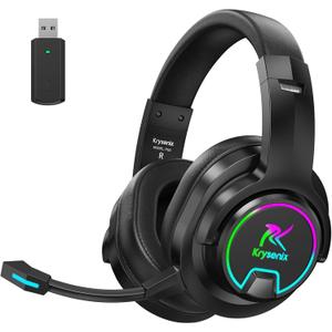 PG3 Wireless Gaming Headset for PS4, PS5, PC - 2.4GHz 7.1 Surround Sound, Bluetooth Gaming Headphone with AI Detachable Noise Canceling Mic, 48-Hr Battery for Laptop, Switch, Mac (Black)