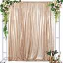 DUOBAO Champagne Backdrop Curtain 10x10ft Backdrop Graduation Backdrops Class of 2024 Photography Decoration Shimmer Wall Curtain for Parties Wedding Baby Shower Birthday and Photo Shoot (10FTx10FT)