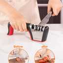 Brigii 4-in-1 Knife Sharpener, Kitchen Knife Accessories for Ceramic Knives, Steel Knives and Scissors, Aiding in Repair, Restoration, and Polishing of Blades