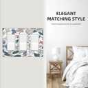 Decorative Outlet Covers Boho Green Leaf Floral Combination 3 Gang Wall Plate Triple Rocker Decora Light Switch Cover Plate Jumbo Electrical GFCI Switch Plate Cover for Bathroom Kitchen Decor (3-Gang Rocker /6.38 x 4.49 IN, Boho Floral Blue Magnolia/Red Hydrangea)