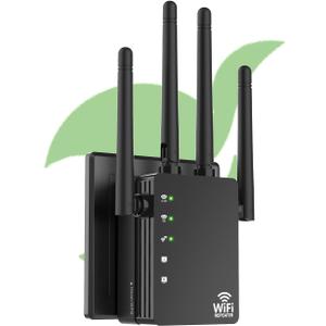 WiFi Extender Signal Booster for Home, WiFi Extender, Long Range up to 12880 Sq Ft and 105 Devices, Internet Extender WiFi Booster, WiFi Repeater with Ethernet Port, Signal Booster