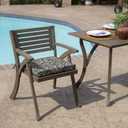 Arden Indoor/Outdoor Seat Or Rocking Chair Cushion, 19 x 18, Water Repellent, Rain Proof, Fade Resistant Cushion for Rocking Or Dining Chairs Black Aurora Damask