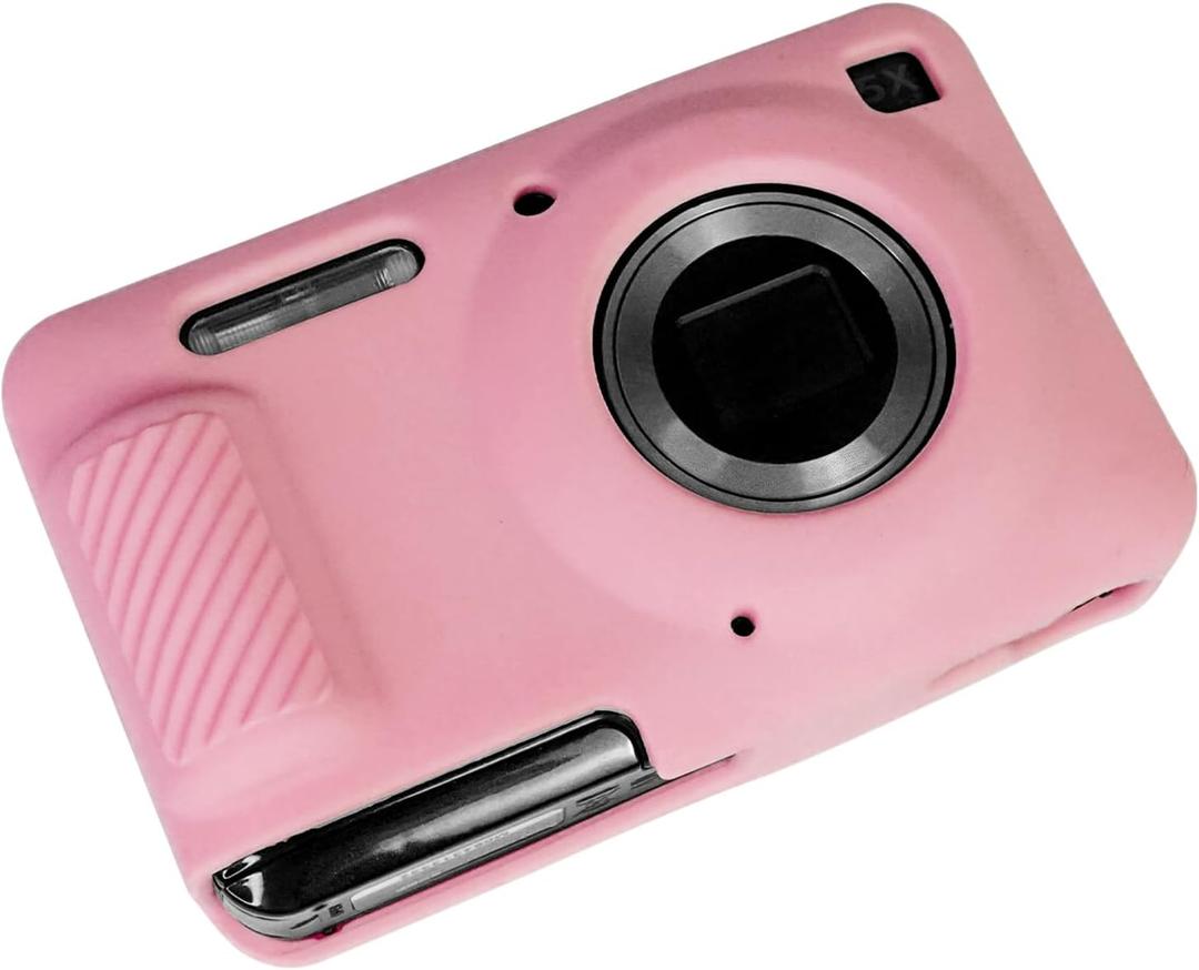 Easy Hood Camera Case for Kodak PIXPRO FZ55, Soft Silicone Cover Anti-Scratch Slim Fit FZ55 DSLR Camera Sleeve Body Skin Travel Protective Case, Pink