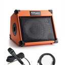 Acoustic Guitar Amplifier, 20 Watt Bluetooth Amp for Guitar Acoustic with Reverb Chorus Effect, 3 Band EQ Including Microphone and Audio Cable