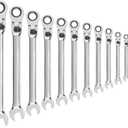 GEARWRENCH 5 Pc. XL Locking Flex Head Ratcheting Combination Wrench Set, Metric - 85698