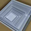 8 Pcs Buffet Food Risers,11" Large Acrylic Dessert Cupcake Table Stands White Fruit Display Shelf Catering Supplies Party Jewelry Show Decor Risers With Protective Film11",10", 8", 7",6",5",4", 4")