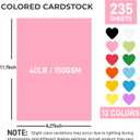 3 otters 235Sheets 8.27" x 11.7" Construction Paper Assorted Colors, 12 Colored Cardstock Printer Paper, for Printing, DIY Crafts, Party Decorations, Teacher Kids Classroom Must Have, 40 lb/150 GSM