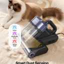 Mattress Vacuum Cleaner with 275nm UV-C Light & 149℉ Heat, 16Kpa Powerful Suction Bed Vacuum for Pet Hair & Dander, Smart Dust Sensor, Anion & Aromatherapy, Corded for Bed, Sofa, Couch, Purple
