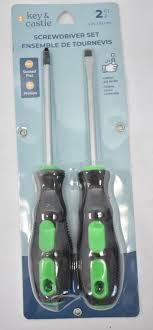 Screwdriver Set Key&Castle 4in. Slotted Plat And 4in. Phillips 2 Ct