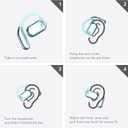 EUQQ Open Ear Bluetooth 5.4 Earbuds, Sport Over Earphones Wireless Headphones Built-in Mic with Ear Buds LED Display, Touch Control, IPX7 Waterproof Hook Design 50Hrs Playtime for Sports, Light Blue