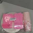 Cherry Birthday Decorations, 140Pcs Pink Bow Cherry Party Supplies Scalloped Bowknot Cherries Plates Napkins Cups Cutlery for Birthday Baby Bridal Shower Wedding Party Tableware, Serve 20